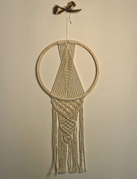 🧵 Makrama Duża na Obręczy – rytuał przestrzeni